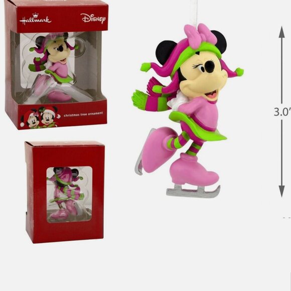 Hallmark Disney Minnie Mouse Skating Collectible Christmas Ornament - Picture 2 of 5